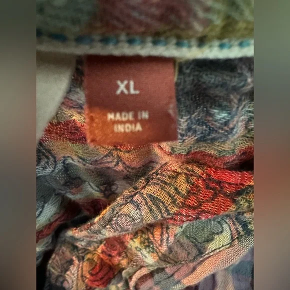 Pilcro Colorful Plaid Madras Cap Sleeve Shirt - Picture 7 of 9